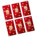 AWHAO 6 Pieces Chinese New Year Red Envelopes 2024 Dragon Year Red Packet Hong Bao for Birthday Style C