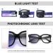 Jim Halo Oversized Square Blue Light Blocking Glasses for Women - Metal-CP Black Frame with Photochromic Lenses - Buy Online on GoSupps.com