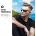 Archamp B Men's Polarized Casual Sunglasses | Durable Retro Grey Rectangular Fashion Eyewear - Ship Worldwide - Buy Online on GoSupps.com