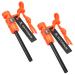 Extremus 6-in-1 Magnesium Fire Starter with Striker High Temp Magnesium Rod Fire Starter with Striker 2 pack Set Orange