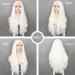 WECAN 28 Inch Long White Wavy Lace Wig for Women - Heat Resistant Synthetic Wig for Daily Use and Halloween Cosplay - Buy Online on GoSupps.com