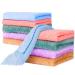 FRIUSATE 10 Pcs Baby Wash Cloths 25 * 25 Cm Coral Fleece Washcloths Flannel Wash Cloth Soft Flannels Face Cloth For Kids Baby Newborns Sensitive Skin