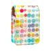 Lipstick Case Leather Lip Gloss Lipstick Organizer with Mirror Mini Lipstick Holder Bag Colorful Dots Watercolor U796a3yjkh