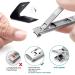 VOGARB Portable Nail Clippers for Thick Nails - Wide Jaw Opening Cutter with File - Travel Toenail & Fingernail Trimmer - Silver - Buy Online on GoSupps.com