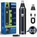Nasal hair trimmer rechargeable nasal hair trimmer with LED display 2 in 1 pain-free multifunctional ear and nose hair trimmer with IPX7 waterproof double-cut blades easy to wear