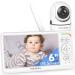 HelloBaby Portable Baby Monitor with Camera and Audio 6'' World First IPS Screen Baby Camera Monitor No WiFi 30-Hrs Battery ECO VOX 2 Way Talk With N