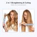 IG INGLAM 1 Round Flat Iron - 2 in 1 Infrared Hair Straightener & Curler Negative Ion Technology Rose Gold Professional Hair Tool for Gifts - Dual Voltage 110-240V - Buy Online on GoSupps.com