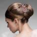 Amaxiu Rhinestone Wedding Hair Clip Flower Bride Hairpiece Crystal Bridal Hair Barrettes Hairpins Wedding Hair Accessories for Women Girls (Rose Gold) - Buy Online on GoSupps.com