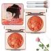 Embossed Smooth Powder Blush Palette for Cheeks Matte Face Powder Blush Palette Face Matte Blush Palette Natural Makeup Long Lasting Baked Texture for All Skins (2PCS Orange)