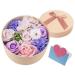 Bath Soap - Rose Flower Floral Scented Rose Soap Petals Body Soap in Flower Box Bath Soap for Women Plant Essential Oil Flower Soap Set for Birthday Valentine s Day Thanksgiving Day Christmas (Pink) purple round box