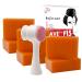 Kojie San FACE & BODY SOAP (6 Bars) + Relumins Deep Pore Facial Cleansing Brush - Fair & Glowing Skin Brightening Kojic Acid Beauty Soap 65g Fresh Orange Fragrance 2.29 Ounce (Pack of 6)