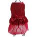 Pet Dog Puppy Bow Gauze Tutu Dress Skirt Cat Sequin Princess Clothes Apparel Dog Accessories Birthday Chirstmas Thanksgiving Valentine's Day Gifts Dark Red L