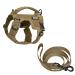 Oneigris dog harness and leash set Mini Trooper puppy dishes with control handle for extra small/small medium -sized dogs brown xxs xxs brown