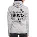 Spreadshirt fleece jacket women with hood |Dog sports jacket that goes with the dog |Gift for dog owners with a walker dog saying light gray mottled m