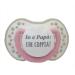 'Pacifier Pink Pink customizable with phrase "Me and Dad the couple. Size 0 + months SILICONE