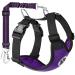Slowton dog harness with safety belt for car breathable dish Dog seat belt with 2 carabin hooks for attachment to the seat belt buckle or trunk (purple l) l b-lila