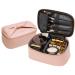 ROWNYEON Travel Makeup Bag Cute Organizer Bag Makeup Bag with Brush Organizer Bow-knot Handle Portable Waterproof Toiletry Pouch Make up Case - PINK