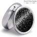 Buy Round Black White Glitter Pill Box | 3 Compartment Portable Medicine Organizer | Decorative Metal Pocket Pill Case - Buy Online on GoSupps.com