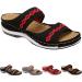 OWTERY Grigral Cross Sandals - Leather Orthopedic Arch Support Diabetic Walking Sandals - Black 3.5 - Buy Online on GoSupps.com