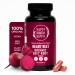 Organic Beet Root Capsules 1 300mg Superfood - Blood Pressure Support Supplements Beet Root Powder - Nitric Oxide Supplement Blood Flow & Blood Circulation | Antioxidant Brain Food | Vegan 60 Ct 60 Count (Pack of 1)