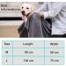 Pettom 2 Set Extra Absorbent Dog Towel | Quick-Drying Microfiber Bath Towels for Small & Medium Dogs & Cats - Gray & Green 90x50cm - Buy Online on GoSupps.com