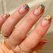 Square Fake Nails Nude Press on Nails Short Flower False Nails with Designs Leaf Full Cover Acrylic Nails Glossy Glue on Nails Stick on Nails for Woman 24Pcs Flower 11