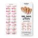 MOYOU LONDON Semi Cured Gel Nail Strips 20 Pc. Gel Wraps for Nails Get 1 Free UV Lamp When You Get 3 or More Easy Apply & Remove for Salon-Quality Manicure -Flower Bouquet
