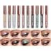 Shimmer Liquid Eyeshadow 10 Colors Metallic Shimmer Long Lasting Waterproof Highly Pigmented Makeup Liquid Eyeshadow Set - Buy Online on GoSupps.com