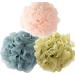 3 Pcs Exfoliating Bath Sponge Shower Puff Set for Adults - Soft Loofah Mesh Shower Ball Scrubbers - Buy Online on GoSupps.com