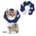 TIESOME Small Cat Cone Collars Adjustable Kitten Recovery Cone Collar After Surgery Fasteners Collars for Small Cats Protective Cat Recovery E-Collar 6.3-9inch Neck Diameter(S Size Constellation)