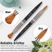3 Pieces Oval Crimped Kolinsky Acrylic Nail Brush Set - Metal Handle Nail Art Brushes for Acrylic Manicure - Various Sizes Included - Buy Online on GoSupps.com