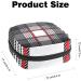 Women's Bonds Storage Pockets Stillpad Holder - Black & White Scottish Plaid Portable Period Kit Bag | Feminine Product Bag for Women & Girls - Buy Online on GoSupps.com