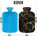 Golden Marble Heat Bottle with Fluffy Cover - 2L Hot Water Bottle for Pain Relief | Cozy Nights & Comfort - Buy Online on GoSupps.com