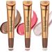 3 Pcs Contour Beauty Wand  Contour & Blush & Highlighter Stick Set with Cushion Applicator  Long Lasting Smooth Natural Matte Finish  Blendable Silky Cream Glowing Makeup Stick