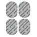 Tens Electrode Pads Oval Self-Adhesive Electrodes (Pack of 4) 2.2mm Bolt Connection Compatible with Omron E2 E4 Tens Devices