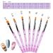 7-Piece Nail Art Brush Set - Professional Painting Pens & Dotting Tools for Gel Nails (Violet) | International Shipping Available - Buy Online on GoSupps.com