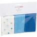 Buy Bornino Mull Towels 3-Pack - Blue/White Stars Strong Suction 30x30 cm Pure Cotton Double Woven - International Shipping Available - Buy Online on GoSupps.com