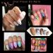 Vixi 600 Medium Oval Nail Set with Prep File - 10 Sizes Clear Express Full Cover False Fingernail Extensions for Salon & Home Use - Buy Online on GoSupps.com