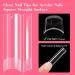 Lionvison XL Long Square Nail Tips - Half Cover Clear False Nails for Acrylic Extensions - Professional French Nail Salon Quality - 12 Sizes Straight Flat Pre Shaped for Home DIY - Buy Online on GoSupps.com