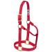 WEAVER Leather Non-adjustable Halter Red/Outing Solid Color (Getaway Solids) Large Horse