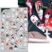 JMEOWIO 6 Sheets Halloween Nail Art Stickers Decals Self-Adhesive Skull Cute Horror Ghost Witchy Spider Web Bat Spook Nail Supplies Nail Art Design Decoration Accessories - Buy Online on GoSupps.com