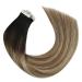Moresoo 35 cm Tape-In Real Hair Extensions - #1B/6/22 Natural Black to Medium Brown with Blonde 20 Pieces 50g Pack Silky Straight - Buy Online on GoSupps.com