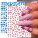 Taicols 10 Sheets 3D Design Nail Stickers Glitter Heart Nail Stickers Self-Adhesive Valentine's Day Nail Stickers Shiny Love Heart Nail Stickers DIY Nail Art Nails Decoration for Women Girls - Buy Online on GoSupps.com