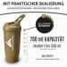 Buy Gold Protein Shaker 700ml - Leak-Proof BPA Free with Powder Compartment & Sieve | Perfect for BCAA Isolate & Whey Protein Shakes - Buy Online on GoSupps.com
