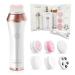 Rechargeable Waterproof Facial Cleansing Brush for Women with Oily, Dry, Mixed and Normal Skin | Exfoliating Spin Face Brush Cleanser Scrubber Cleaning Wash Scrub Exfoliator Cleanser with 7 Brushes