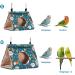 Winter Warm Bird Nest House Bed Hut Hanging Hammock Finch Cage Sleeping Tent- Medium Blue - Buy Online on GoSupps.com