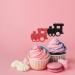 Train Cupcake Toppers Railroad Party Cake Decor Red&Blue Glitter Cake Decorations for Boy's Birthday 1st Birthday/Steam Train Theme Party Supplies - 24pcs - Buy Online on GoSupps.com