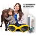 WELLXUNK Dog Sunglasses - UV Protection & Waterproof for Small/Medium Dogs | Adjustable Strap Yellow - Buy Online on GoSupps.com