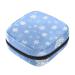 Menstrual Pad Bag with Zipper Ladies Napkin Pouch Tampons Collection Bag for Women and Girls (Snowflakes)