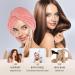 Super Absorbent Hair Towel Wrap for Long & Thick Hair - Pineapple Plaid Design Turban Head Wrap for Women (Beige & Light Pink) - International Shipping Available - Buy Online on GoSupps.com